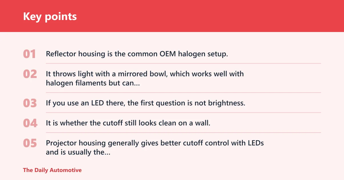 Key points: Does your housing allow LED bulbs?