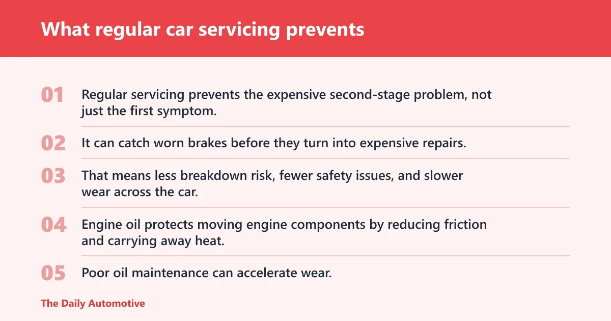 Steps: What regular car servicing prevents