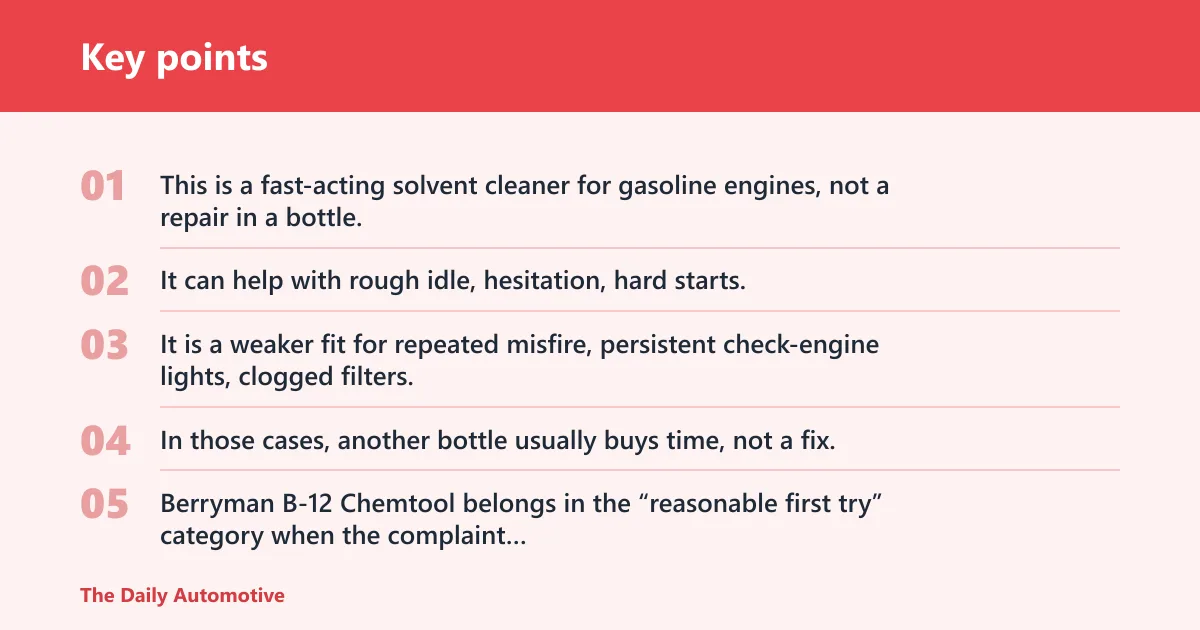 Key points: Verdict on Berryman B-12 Chemtool