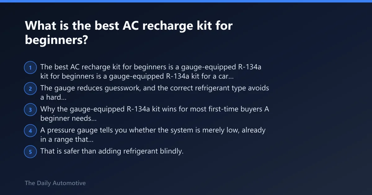 Steps: What is the best AC recharge kit for beginners?
