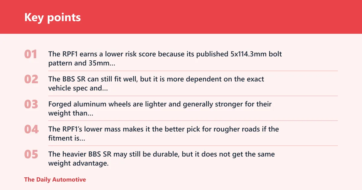 Key points: Alloy wheel decision matrix
