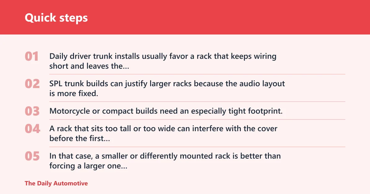 Quick steps: How to choose an amp rack for car audio?