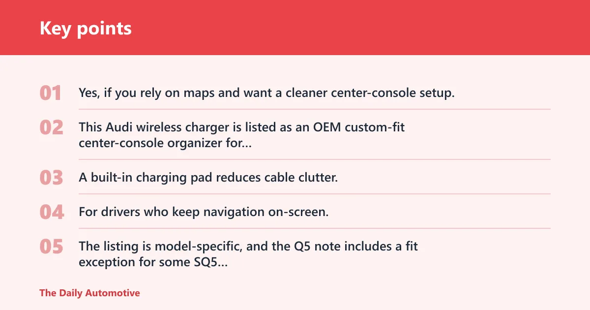 Key points: Audi phone holder: best for daily navigation?