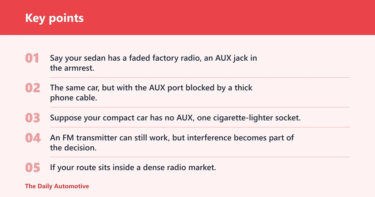 Key points: Car audio adapter matrix