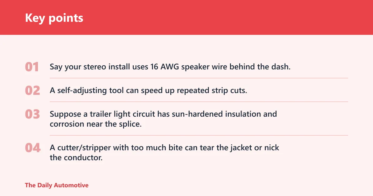 Key points: Which stripper for which car job?