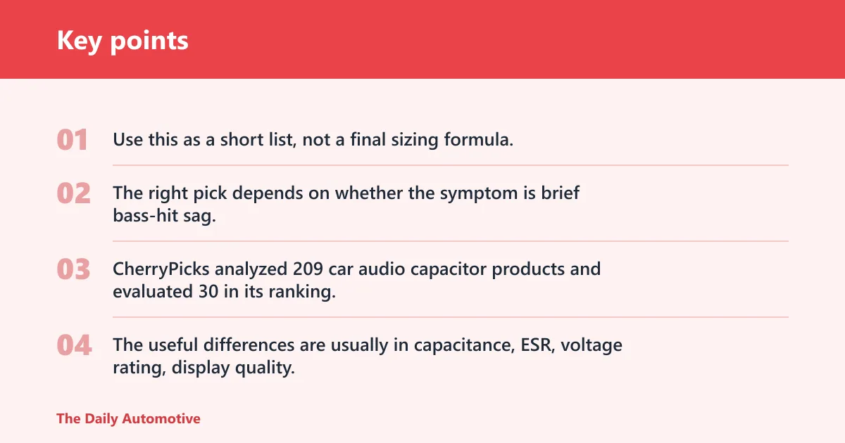 Key points: Quick comparison