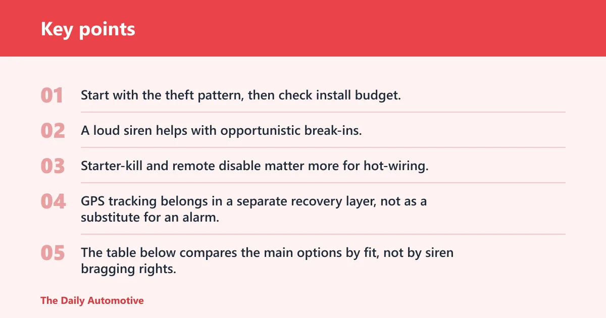 Key points: Quick comparison