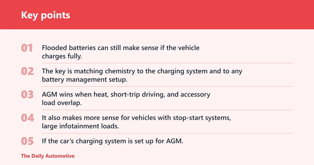 Key points: Is AGM better than flooded in hot weather?