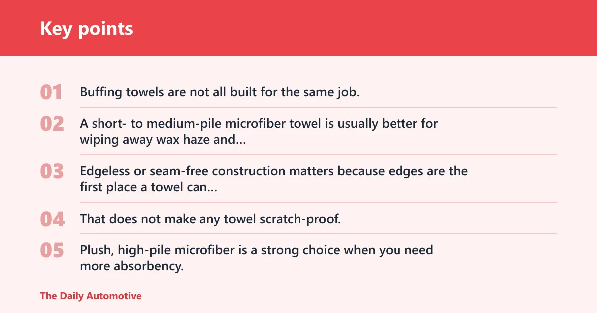 Key points: What makes a good buffing cloth?