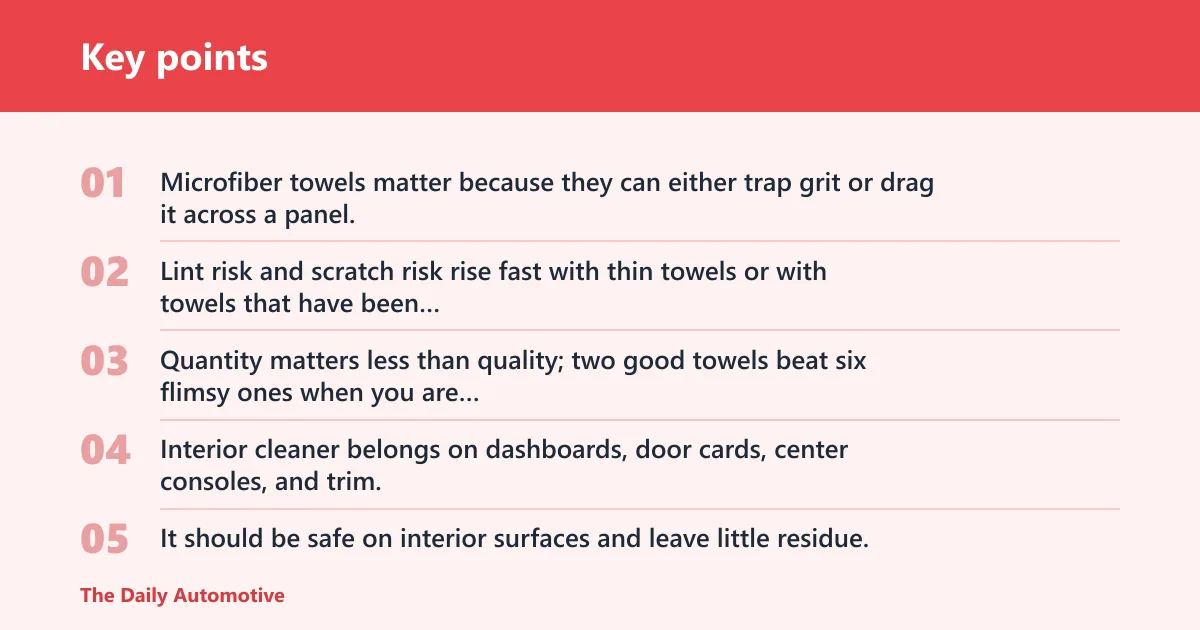 Key points: What should be in a car cleaning kit?