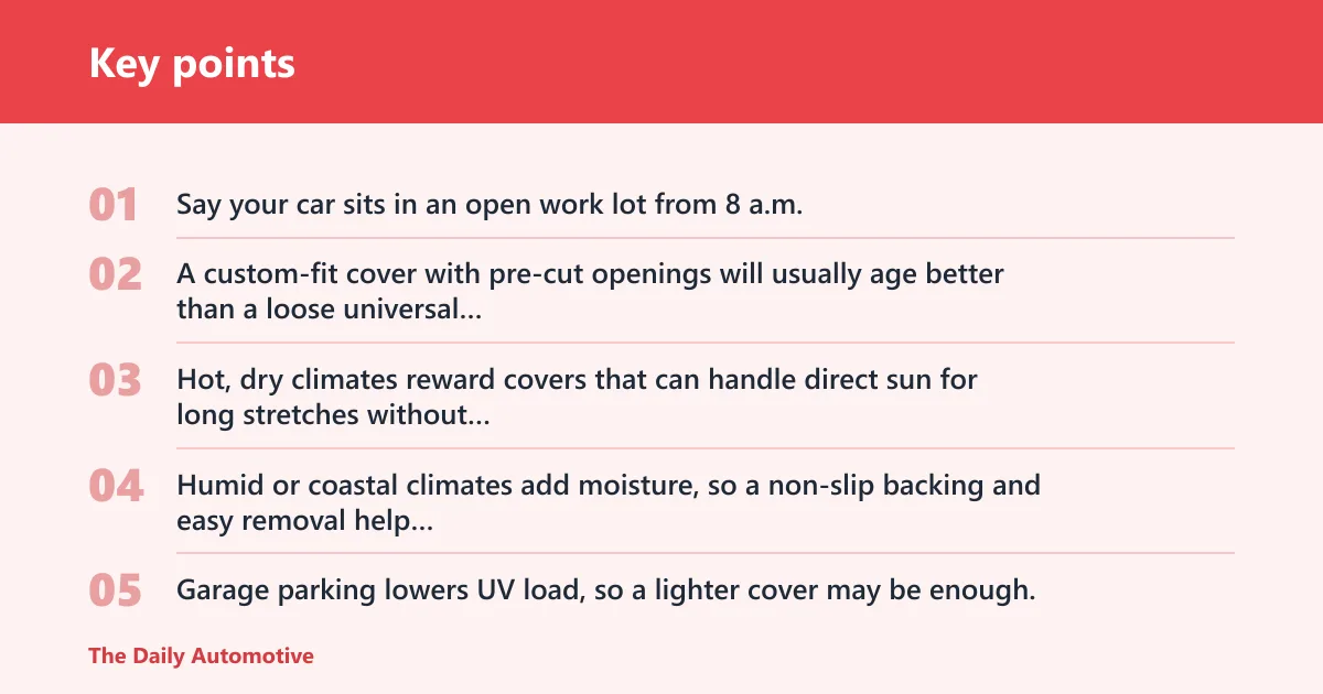 Key points: What is the best dash cover for sun protection?