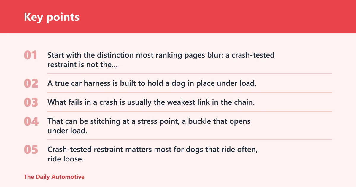 Key points: What matters in a car harness