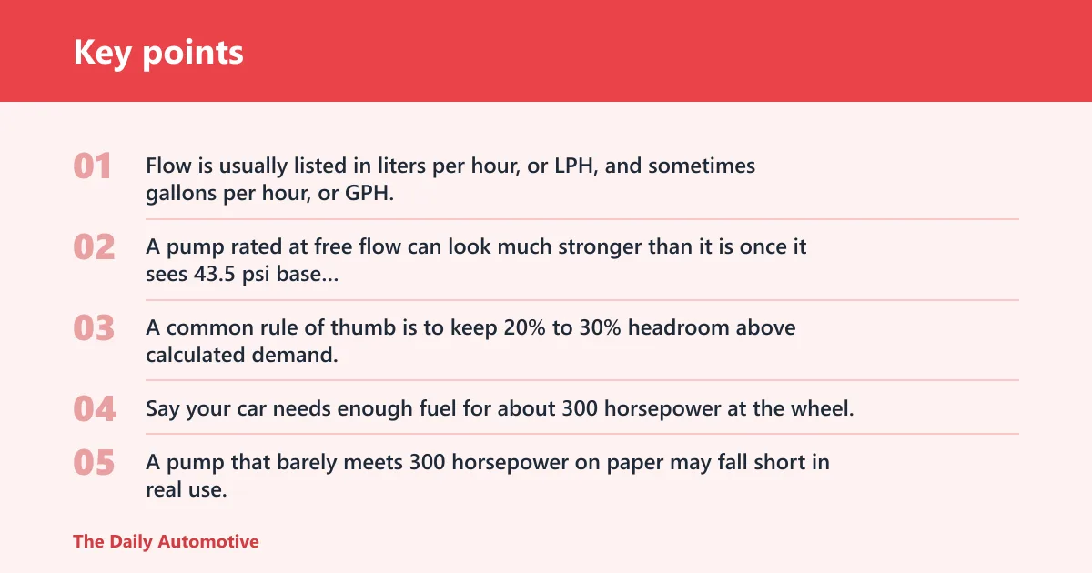 Key points: Which fuel pump do you need?