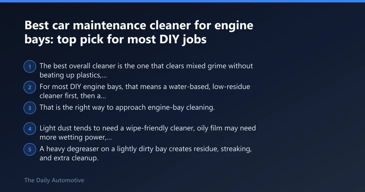 Steps: Best car maintenance cleaner for engine bays: top pick for most DIY jobs