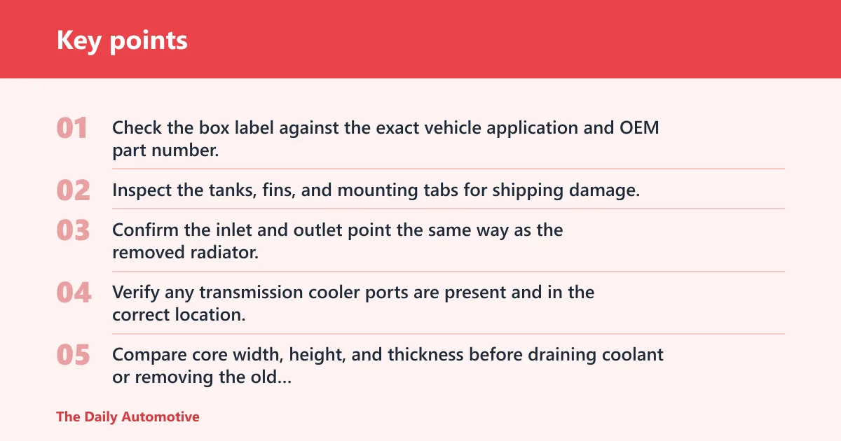 Key points: What fits your vehicle?