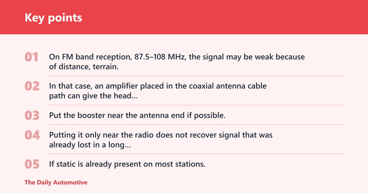 Key points: Do car radio antenna boosters actually work?