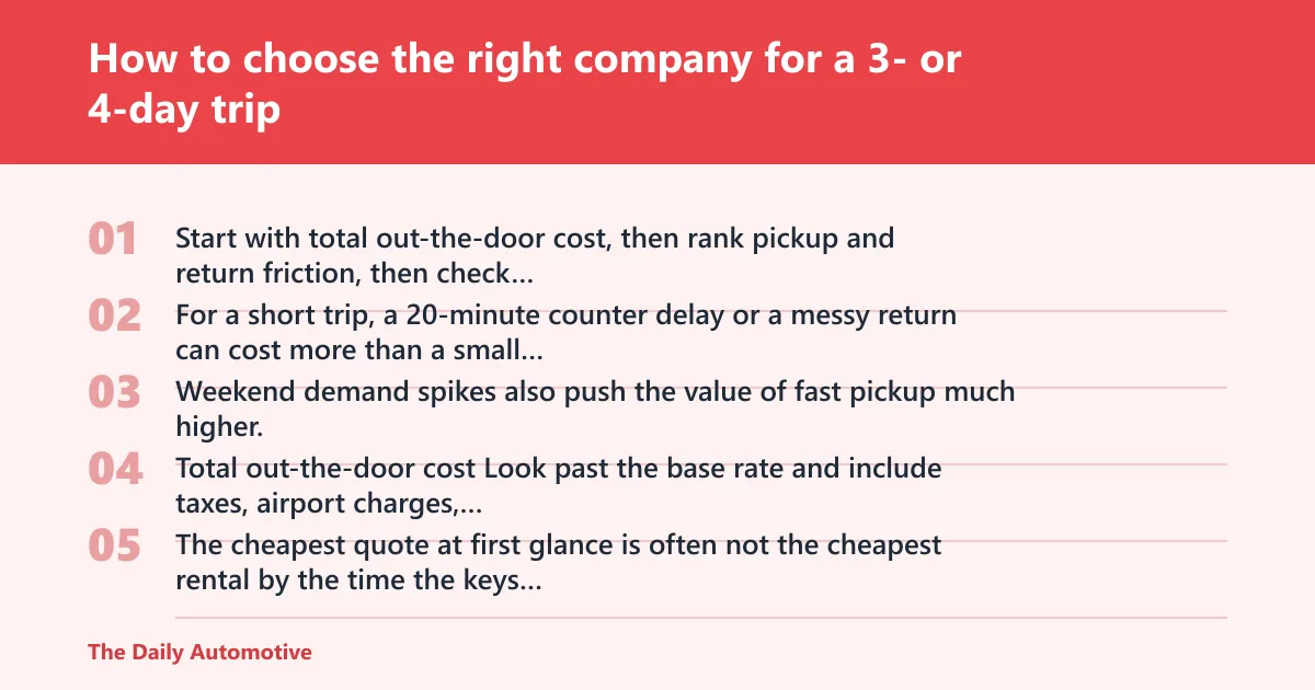Steps: How to choose the right company for a 3- or 4-day trip