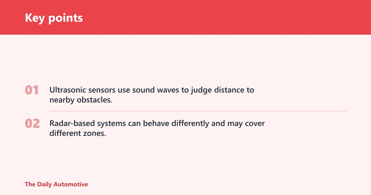 Key points: What is the difference between ultrasonic sensors and radar sensors?