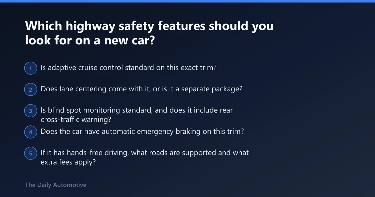 Steps: Which highway safety features should you look for on a new car?