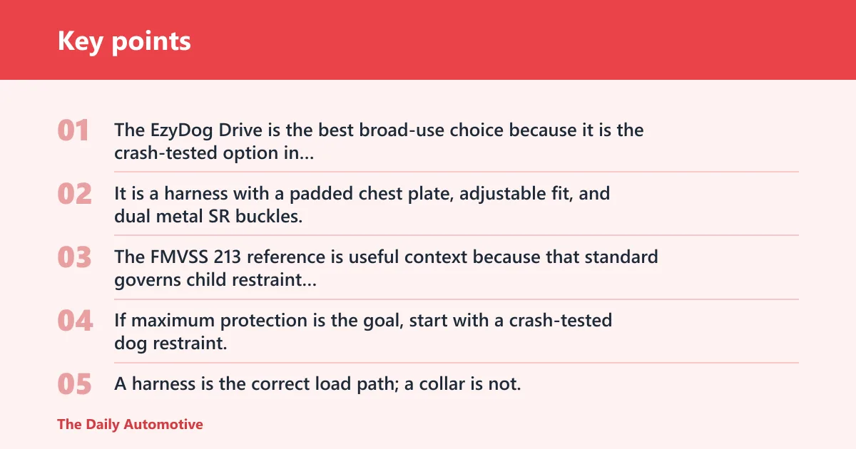 Key points: Top pick: EzyDog Drive