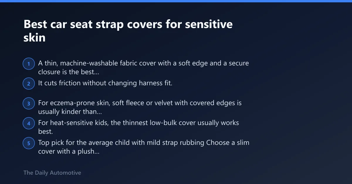 Steps: Best car seat strap covers for sensitive skin