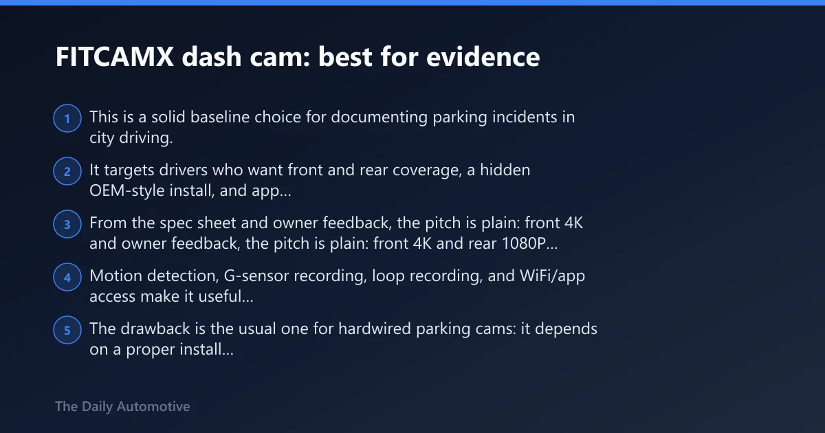 Steps: FITCAMX dash cam: best for evidence