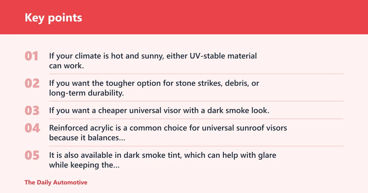 Key points: Acrylic vs polycarbonate: which is better?