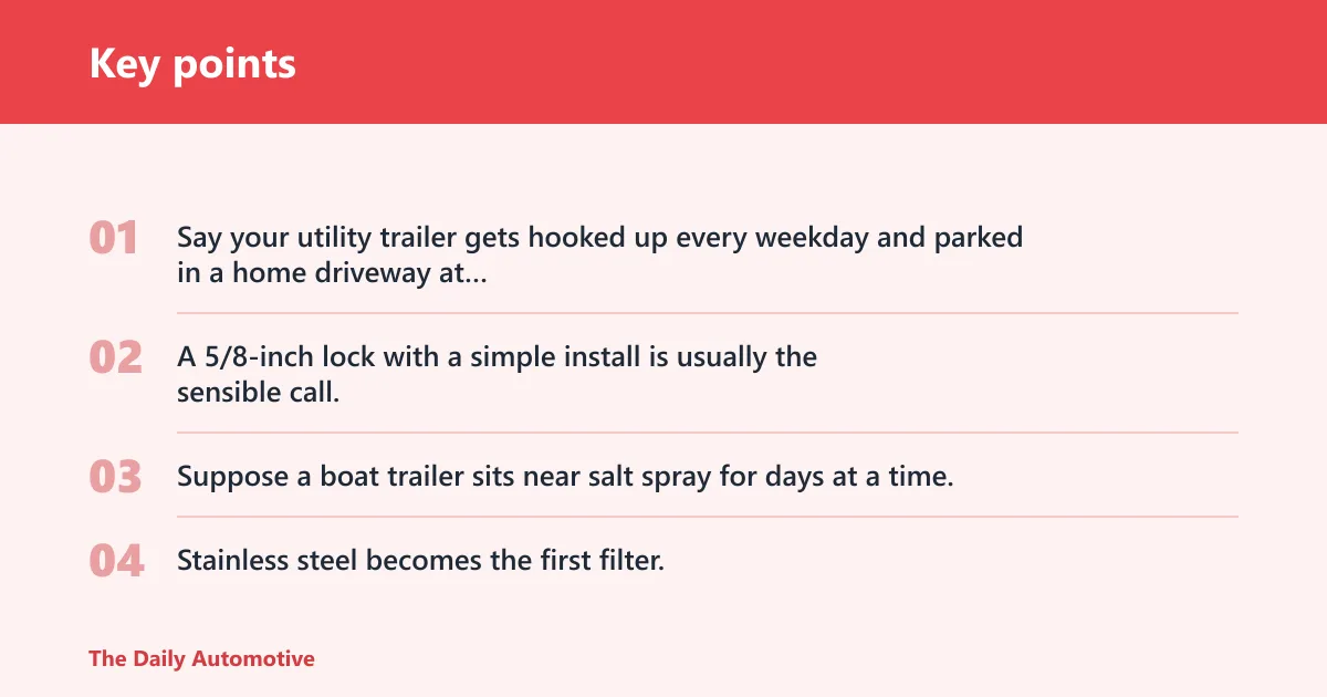Key points: Hitch lock matrix