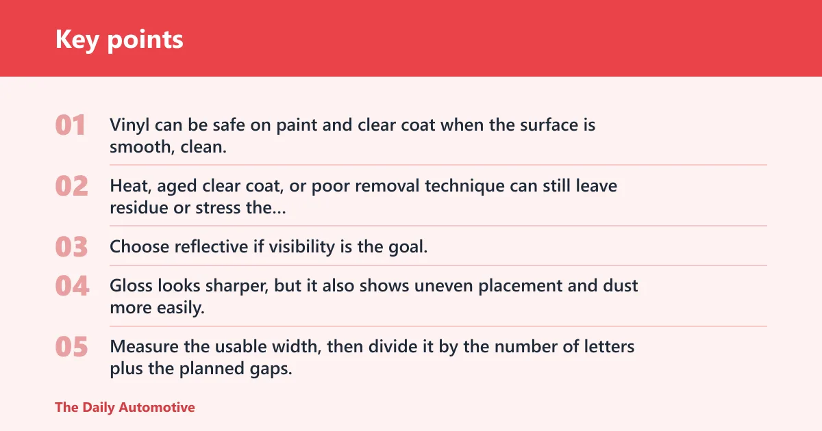 Key points: What are the best car trim letter decals for customizing your ride?