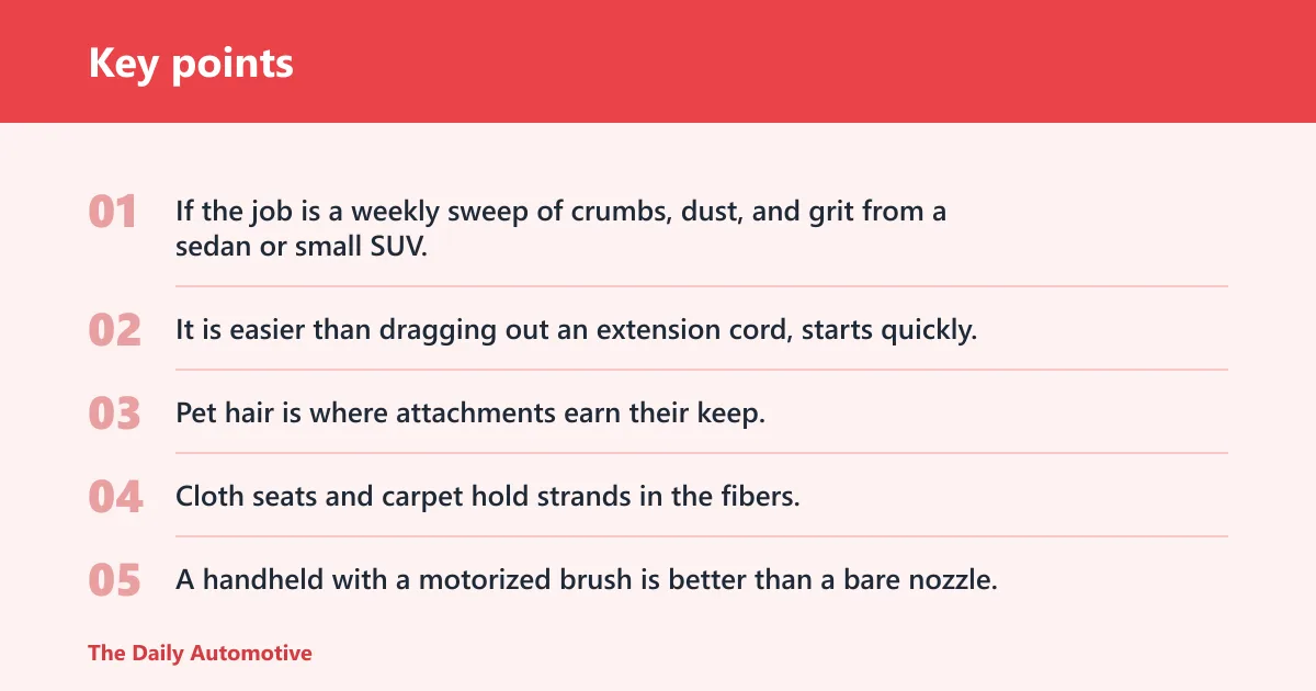 Key points: Which vacuum fits your cleanup?
