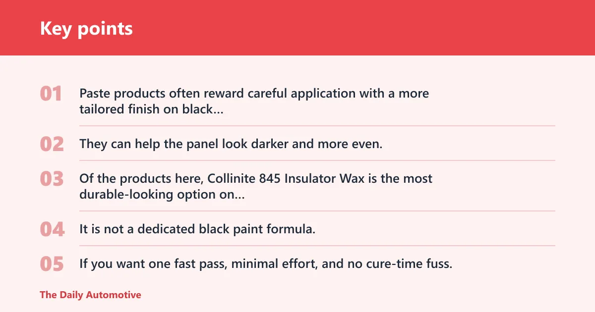 Key points: What is the best paste wax for black car?