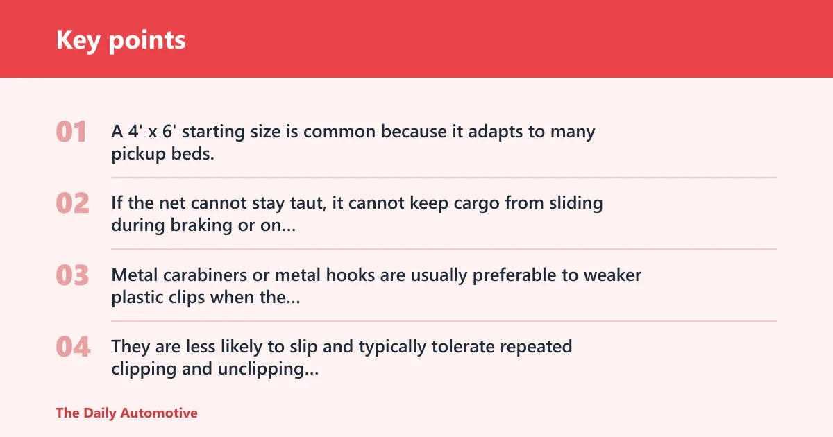 Key points: What is the best cargo net for a truck bed?
