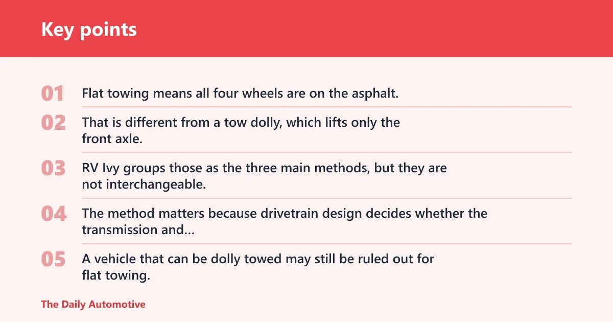 Key points: What flat towing means
