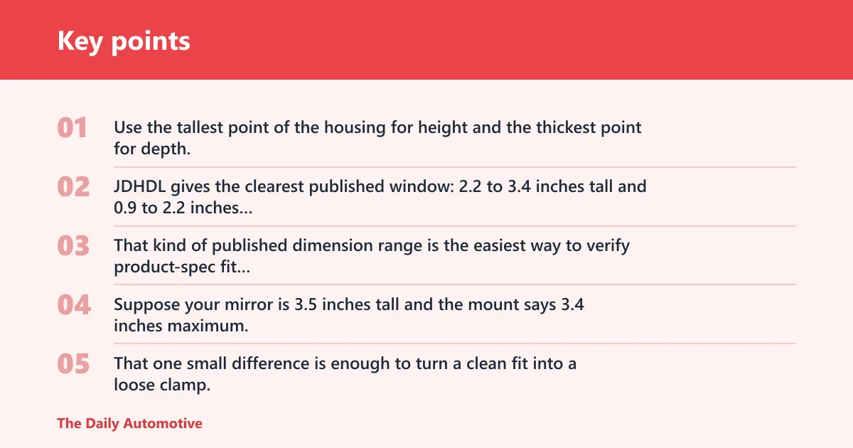 Key points: Will a rearview mirror phone holder fit my car?
