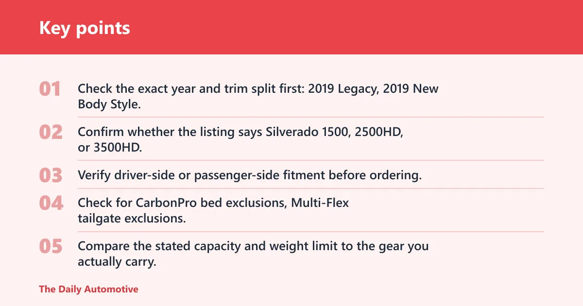 Key points: Which Silverado toolbox fits your truck?