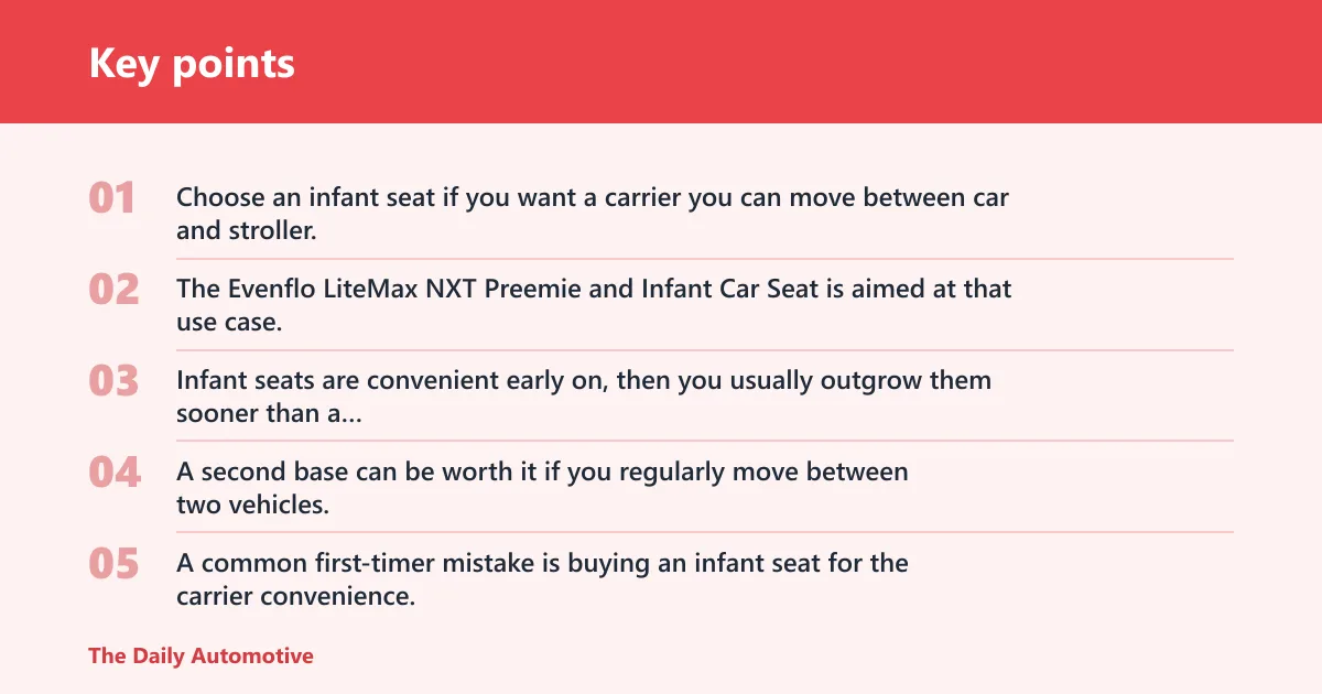 Key points: Infant car seats: best for newborns
