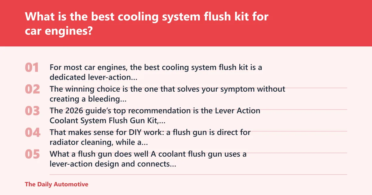 Steps: What is the best cooling system flush kit for car engines?