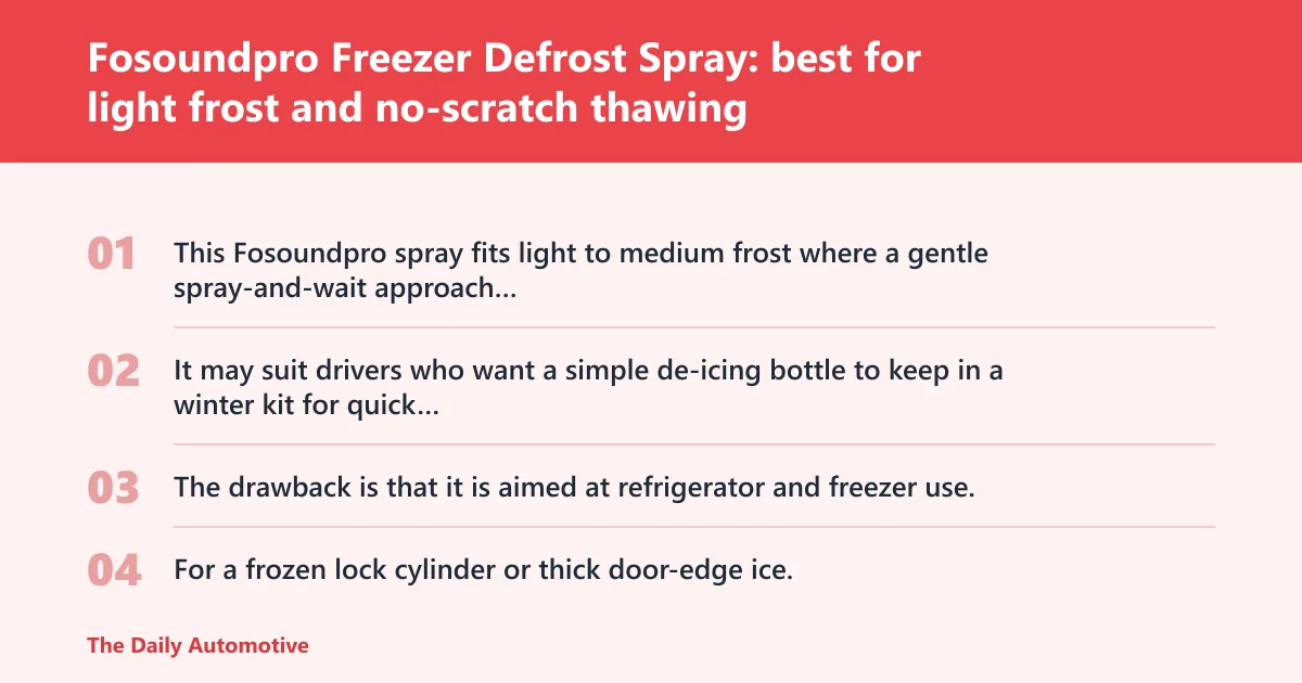 Steps: Fosoundpro Freezer Defrost Spray: best for light frost and no-scratch thawing