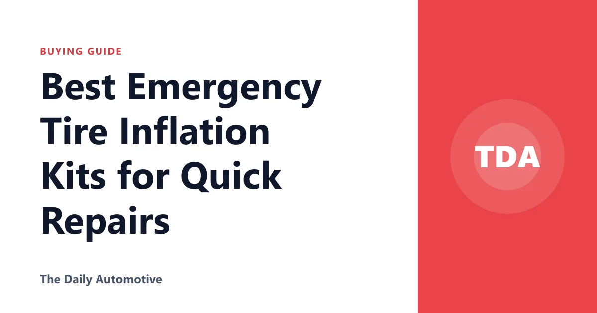 Best Emergency Tire Inflation Kits for Quick Repairs