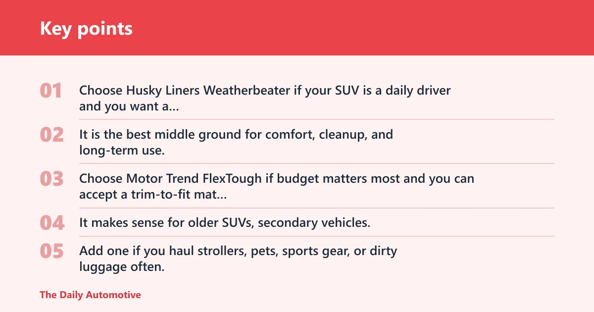 Key points: Which one should you buy?