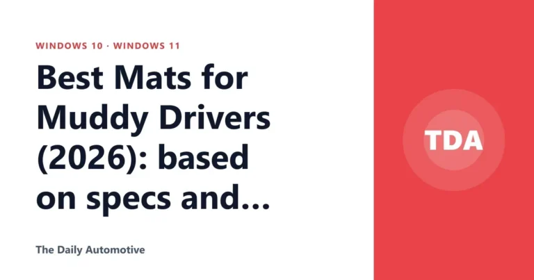 Best Mats for Muddy Drivers (2026): based on specs and reviews