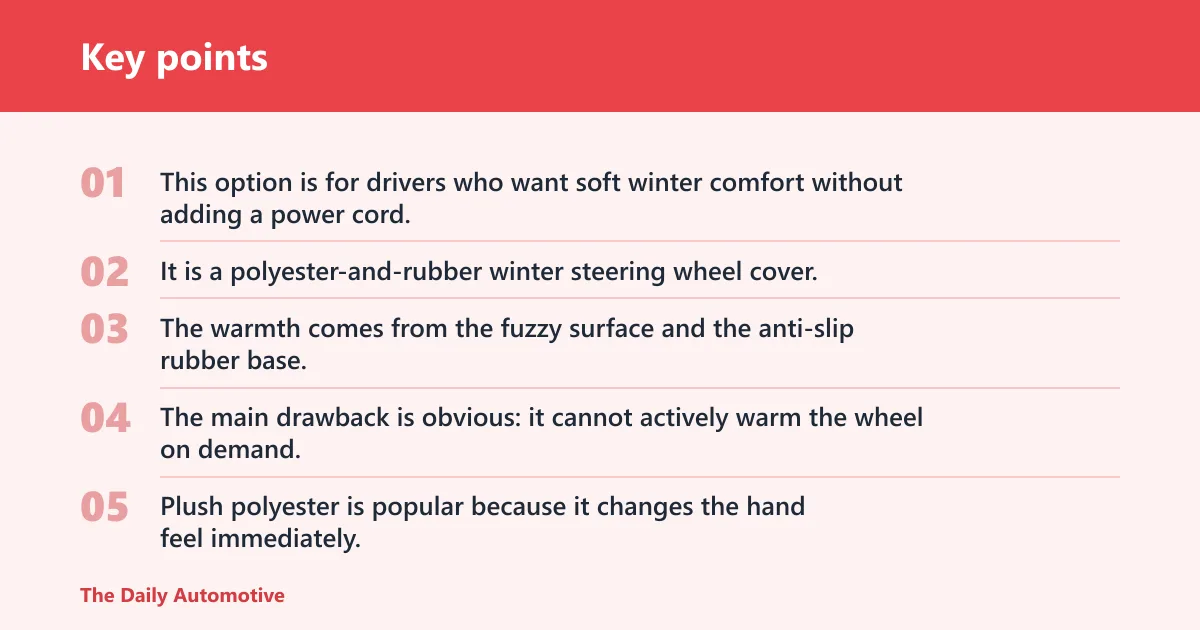Key points: Plush polyester cover: best for budget warmth