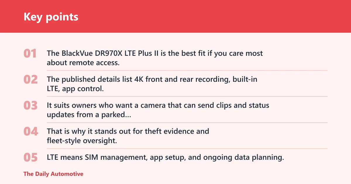 Key points: 4G LTE hidden camera: best for remote access