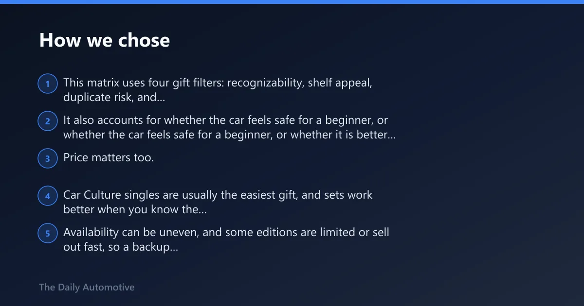Steps: How we chose