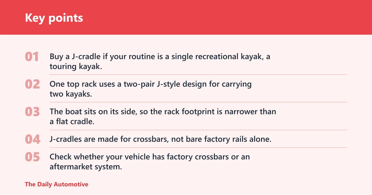 Key points: J-cradle roof rack: which one fits best?