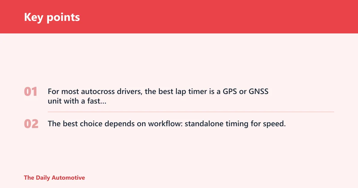 Key points: What is the best lap timer for autocross drivers?