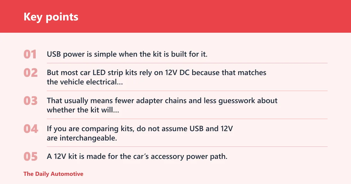 Key points: Which power source is easier in a car?