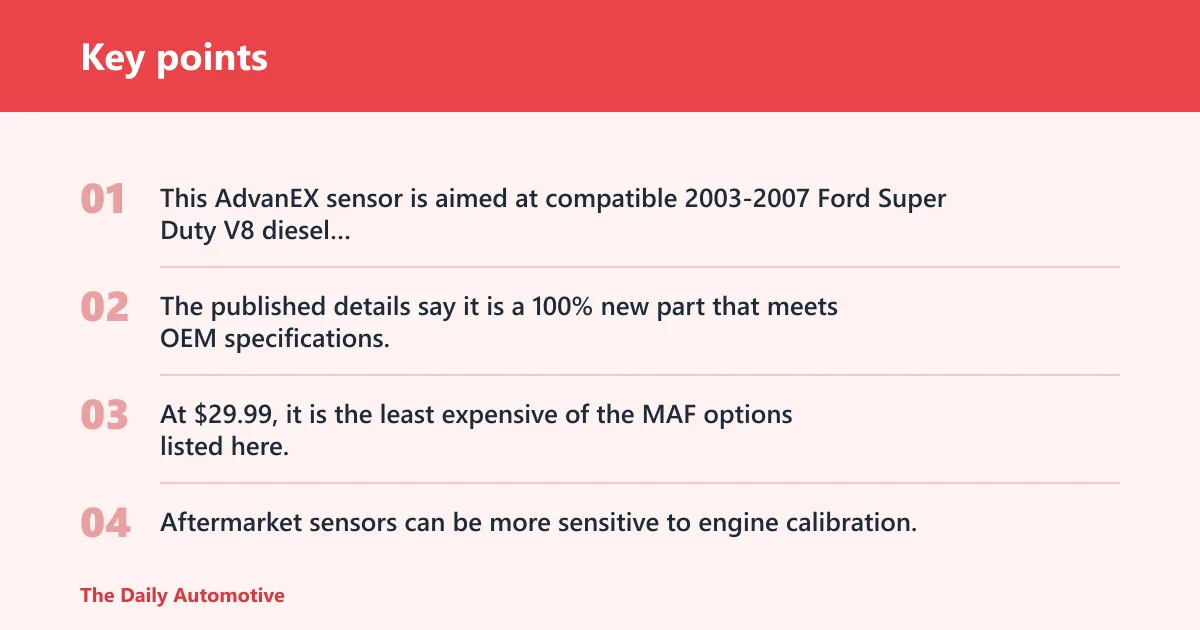 Key points: AdvanEX 3L3U12B579AA: best for budget-conscious replacement