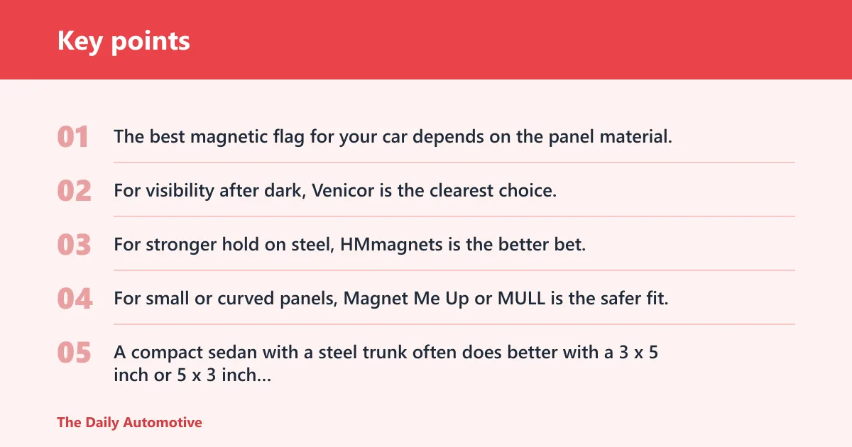 Key points: What is the best magnetic flag for my car?