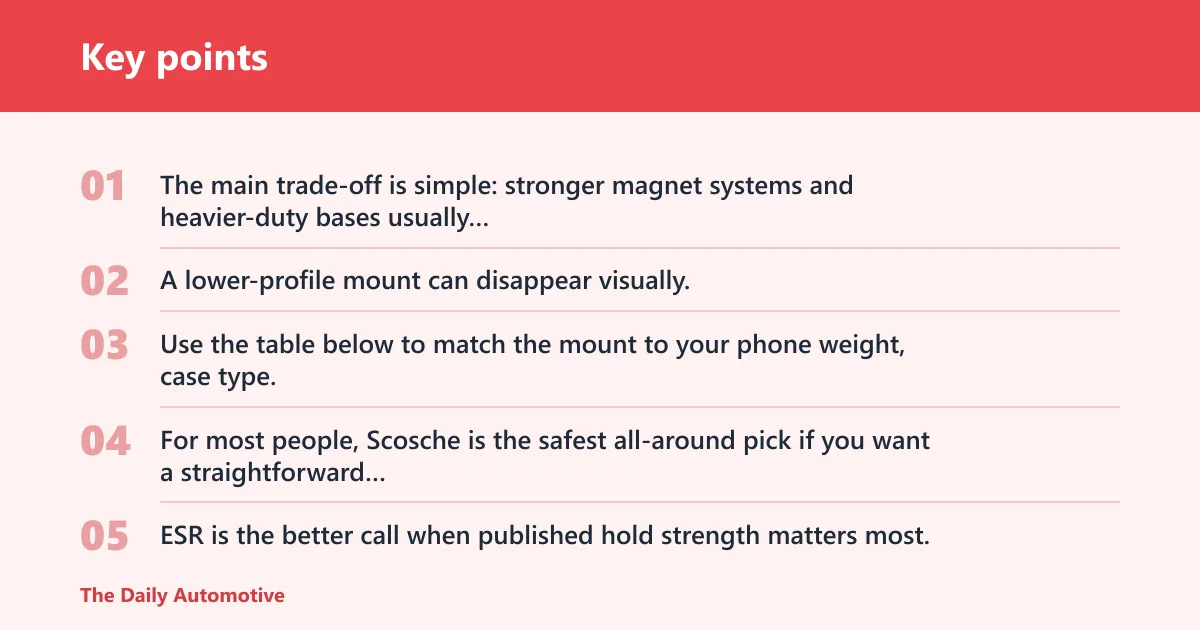 Key points: Quick comparison